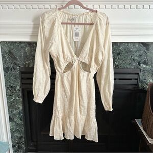 L*space Feelin Fine Dress, Cream, size medium